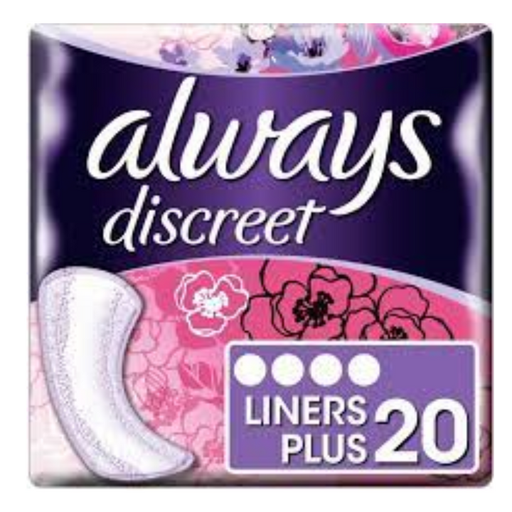Always Discreet Liners Plus - Pack of 20