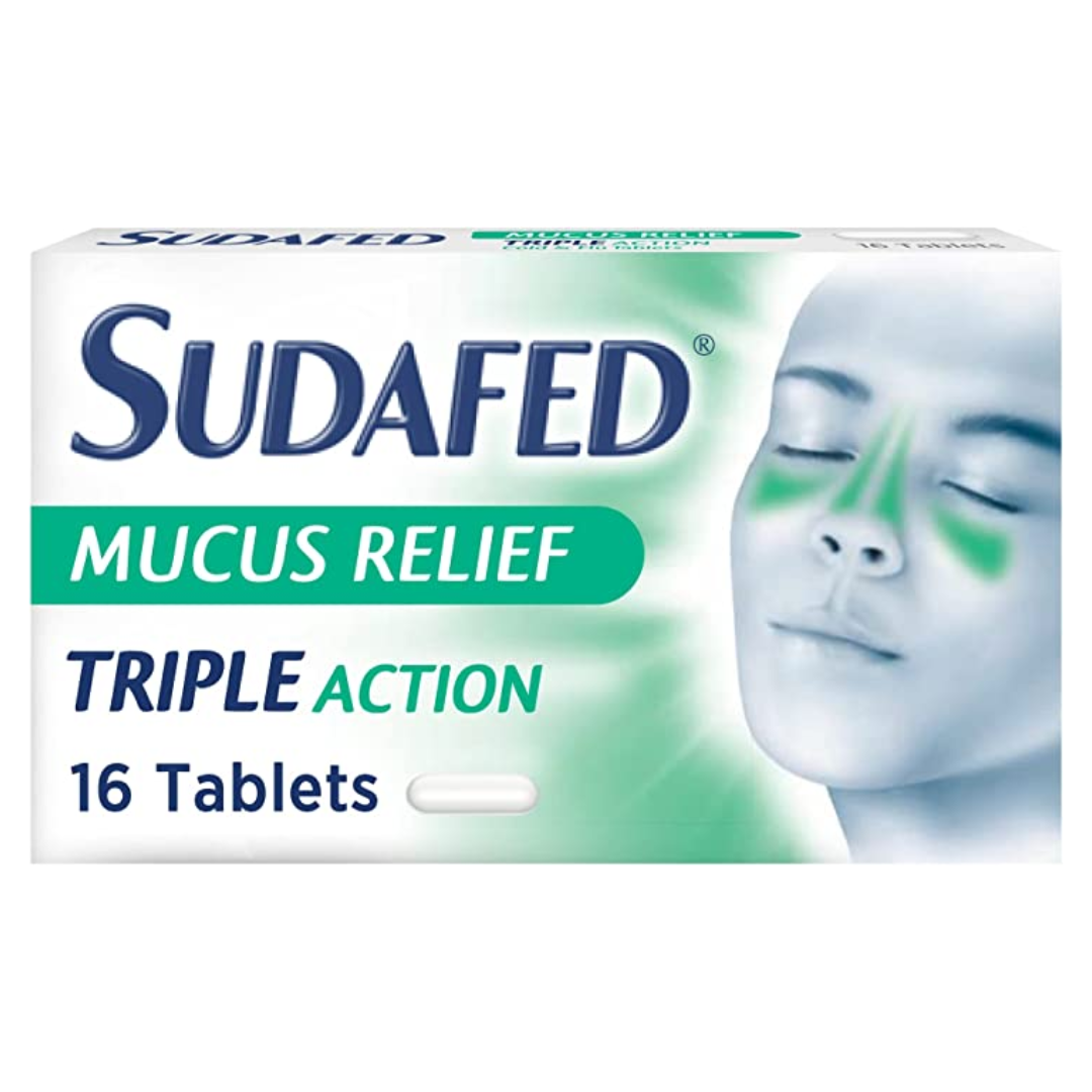 Sudafed Mucus Relief Triple Action Cold & Flu Tablets