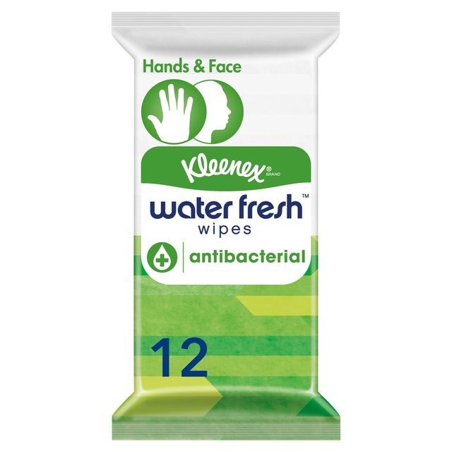 Kleenex Water Fresh Antibacterial Wet Wipes 12 per pack