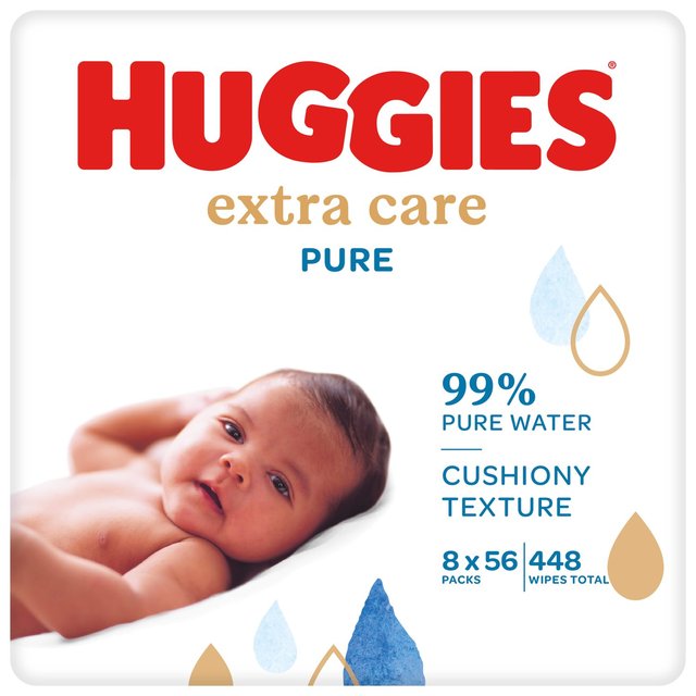 Huggies Baby Wipes Pure Extra Care 56 Pack
