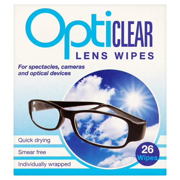 Opticlear Lens Wipes 26’s 