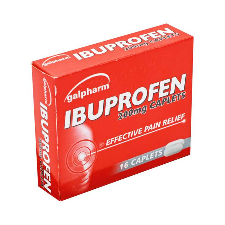 GALPHARM IBUPROFEN 200MG CAPLETS 16