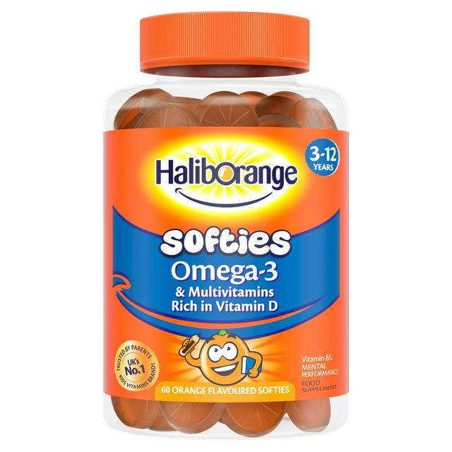 Haliborange Omega-3 & Multivitamins 60 Orange Softies