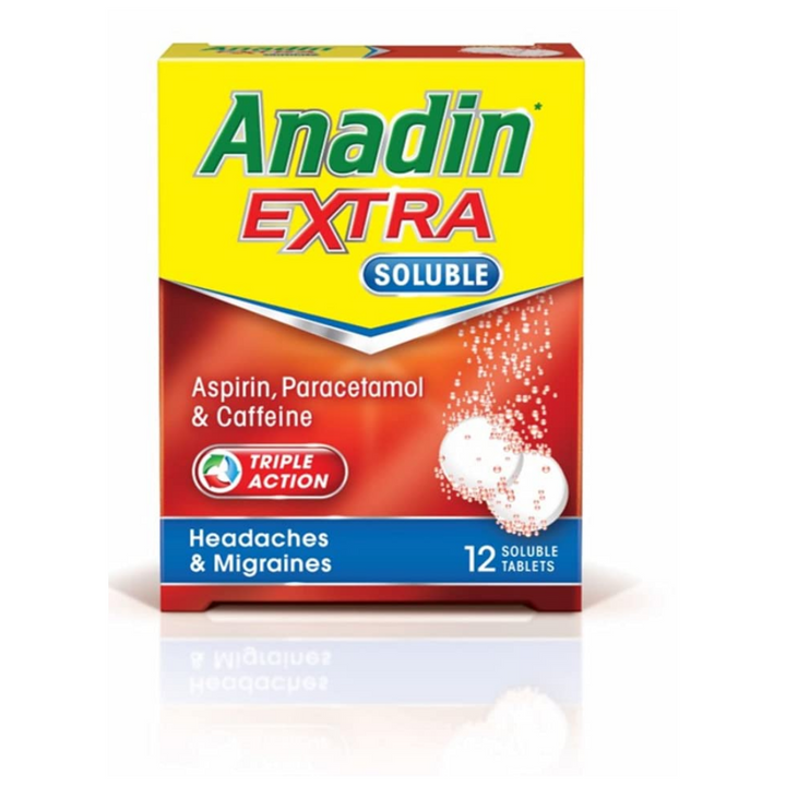 Anadin Extra Soluble - 12 Tablets Pharmazon Direct Online