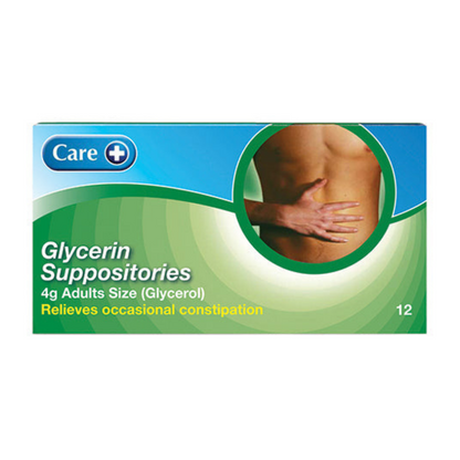 Care Glycerin Suppositories 4g Adult Size