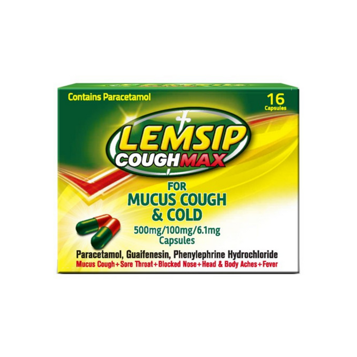 Lemsip Cough Max Mucus Cough Cold 16 Capsules