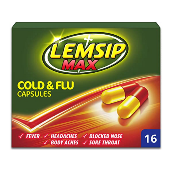 Lemsip Max Cold & Flu Capsules - 16 Capsules