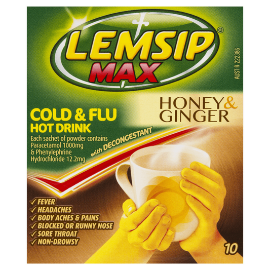 Lemsip Max Honey & Ginger -10 Sachets