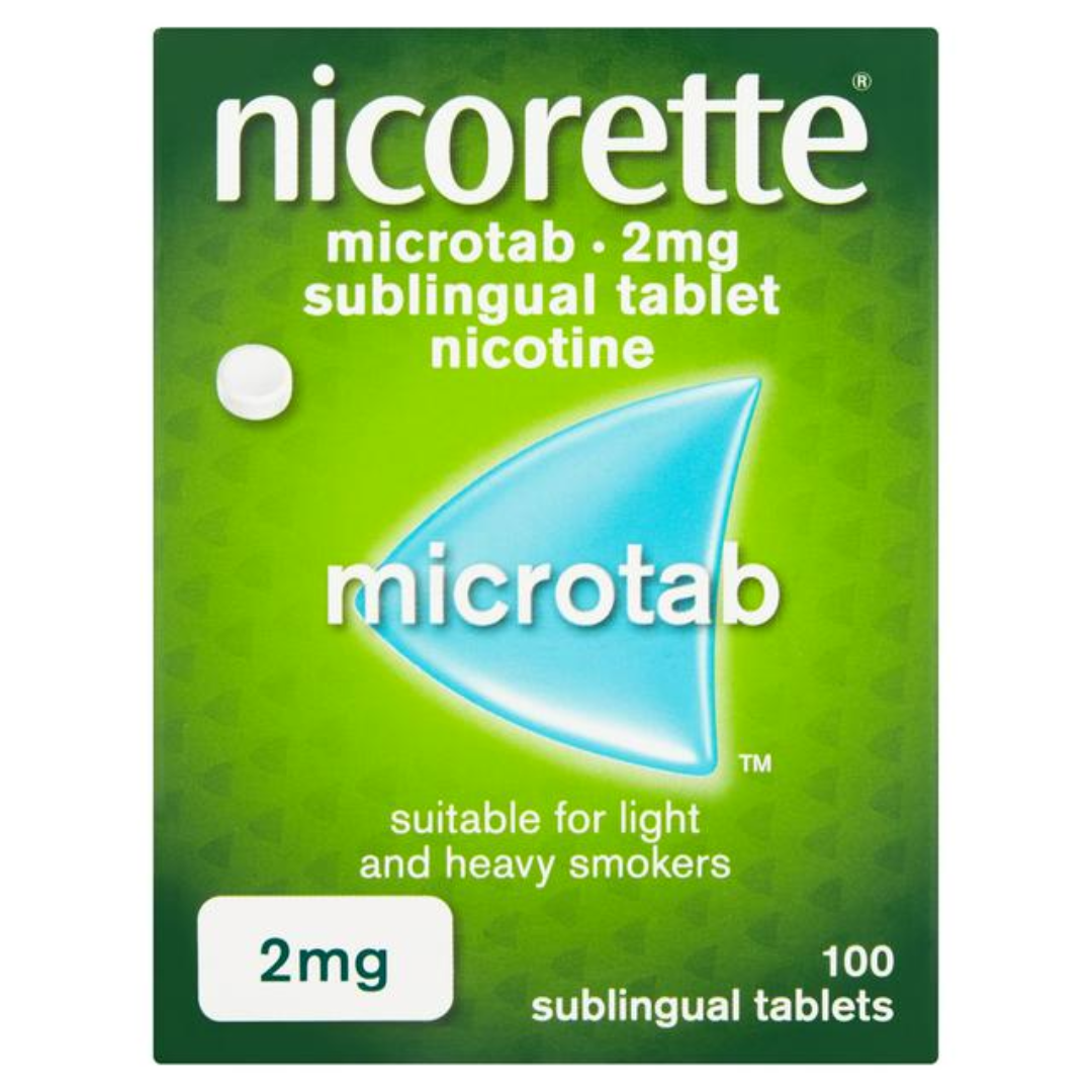 Nicorette Microtab 2mg - 100 Sublingual Tablets