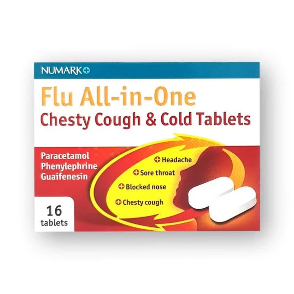 Numark Flu All-In-One Chesty Cough & Cold Tablets 16’s