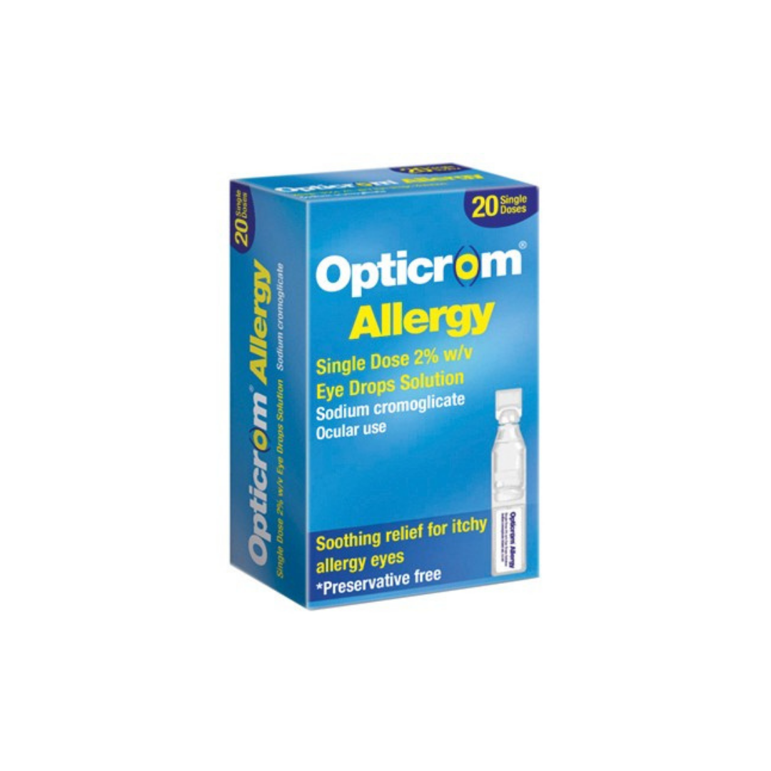 Opticrom Allergy Single Dose 2%w/v Eye Drops 20ml (P)