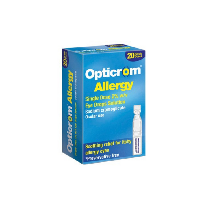 Opticrom Allergy Single Dose 2%w/v Eye Drops 20ml