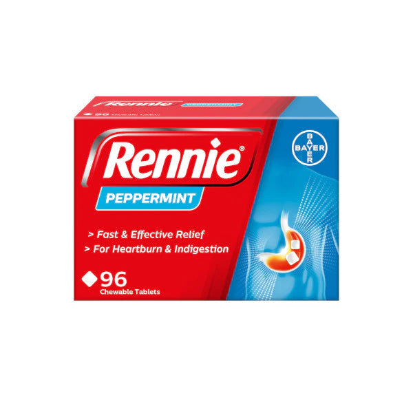 Rennie Peppermint 96 Chewable Tablets