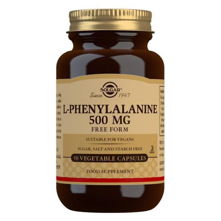 Solgar L-Phenylalanine 500 mg Vegetable Capsules - Pack of 50