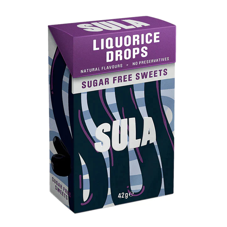 Sula Sugar Free Liquorice Sweets 42g