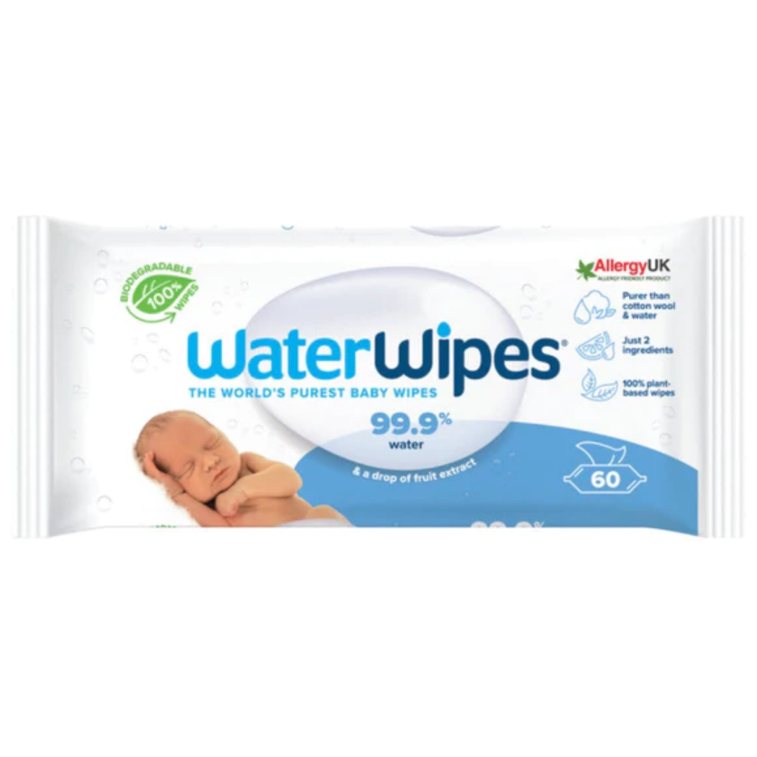 Waterwipes Biodegradable Single Pack 60’s