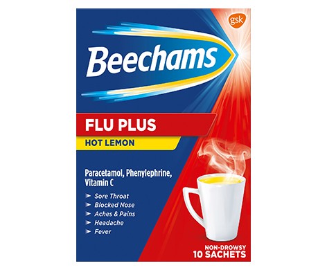 Beechams Flu Plus Hot Lemon - 10 Sachets