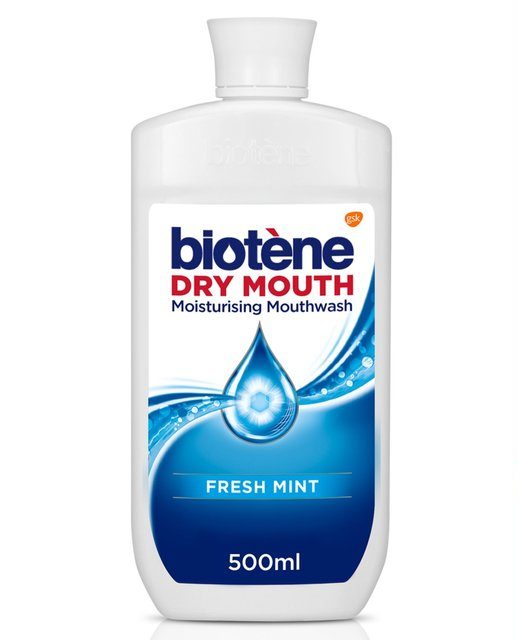 Biotene Dry Mouth Moisturising Mouthwash in Fresh Mint 500ml