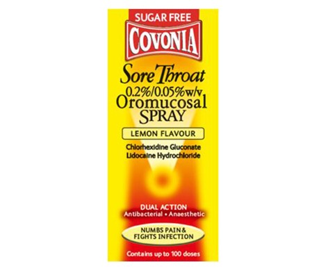 Covonia Sore Throat 0.2/0.05%w/v Oromucosal Spray Lemon Flavour