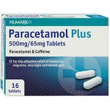 Numark Paracetamol Plus 500mg with Caffeine 16 Tablets (P) (N)
