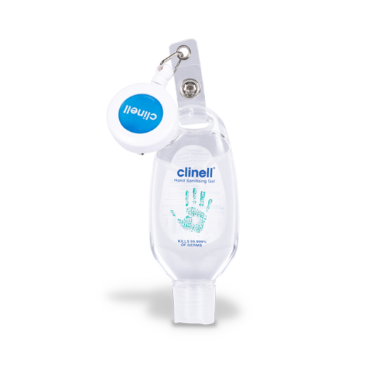 Clinell Hand Sanitising gel with belt clip, 50ml