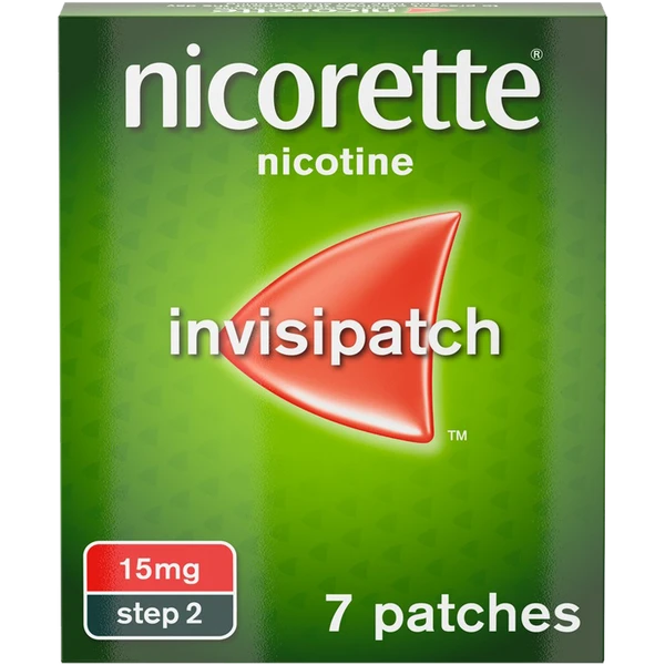 Nicorette® Step 2 Invisi 15mg Patch, 7 nicotine patches
