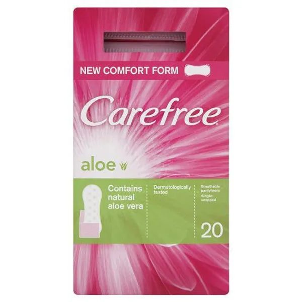 Carefree Panty Liners Breathable Aloe 20 Pack