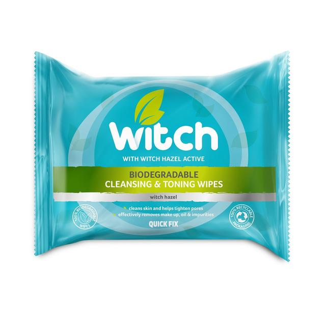 Witch Biodegradable Cleansing Toning Wipes - 20 per pack