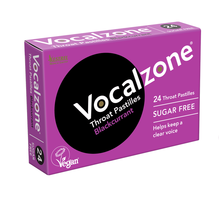 Vocalzone Throat Pastilles – Blackcurrant Sugar Free 24
