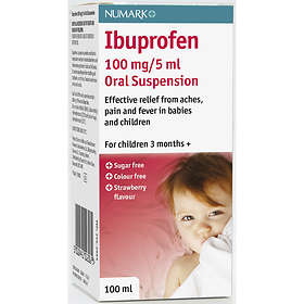 Ibuprofen 100mg/5ml Oral Suspension Strawberry 100ml