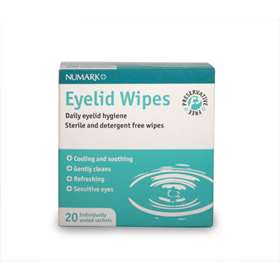 Numark Eyelid Wipes 20 Sachets