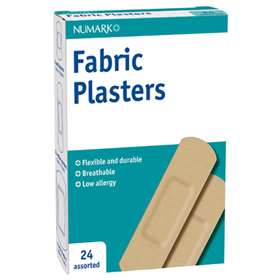 Numark Assorted Fabric Plasters (24 Pack)