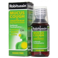 Robitussin Mucus Cough Congestion Relief - 20mg 6mg/ml - 100ml (P)